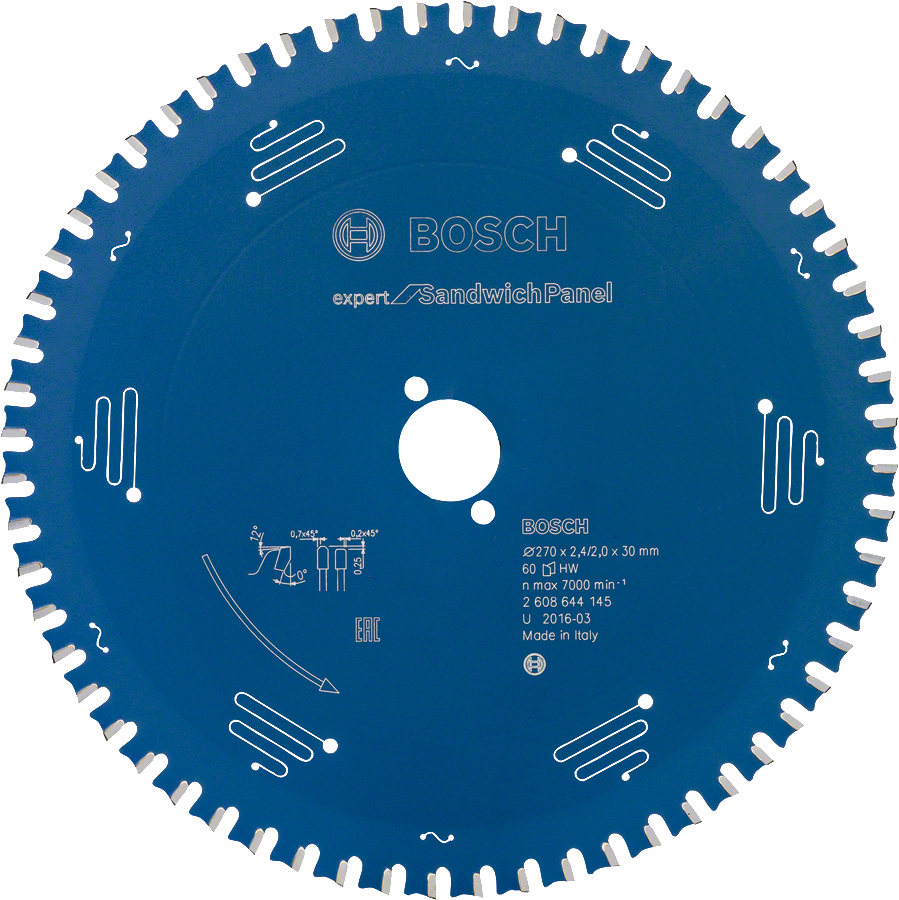 Bosch - Expert Series Circular Saw Blade for Steel Sheet Sandwich Panels 270*30 mm 60 Teeth