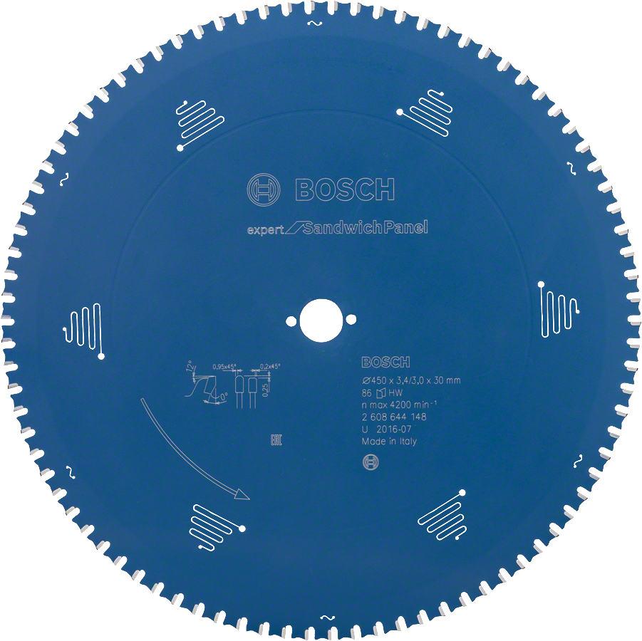 Bosch - Expert Series Circular Saw Blade for Steel Sheet Sandwich Panels 450*30 mm 86 Teeth