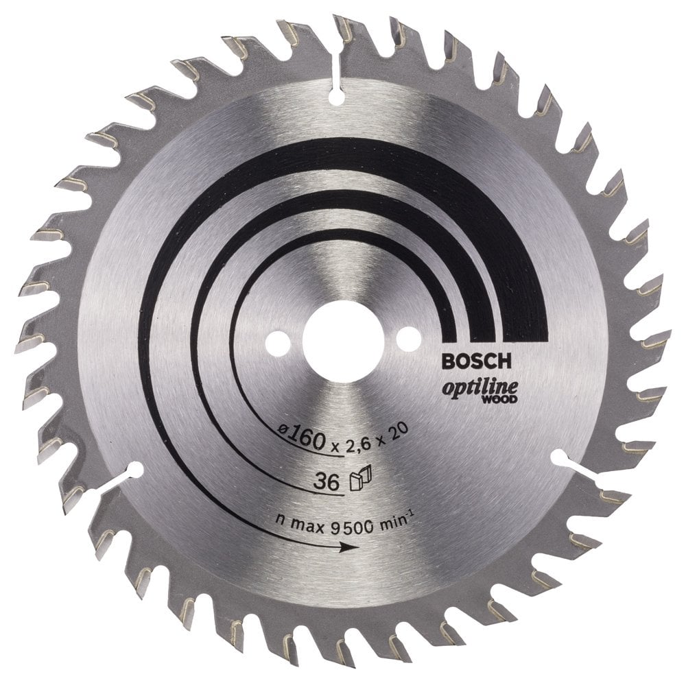 Bosch - Optiline Series Circular Saw Blade for Wood 160*20/16 mm 36 Teeth