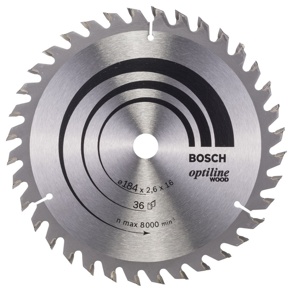 Bosch - Optiline Series Circular Saw Blade for Wood 184*16 mm 36 Teeth