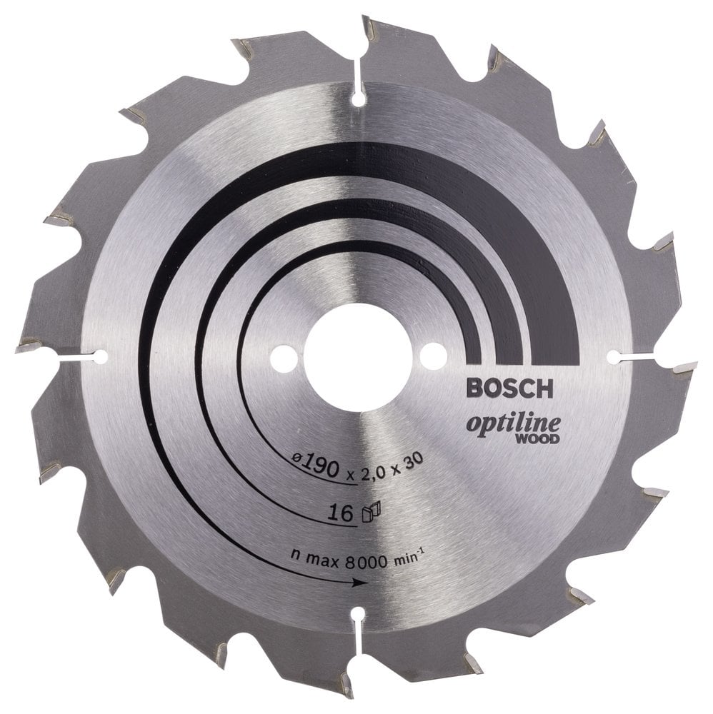 Bosch - Optiline Series Circular Saw Blade for Wood 190*30 mm 16 Teeth