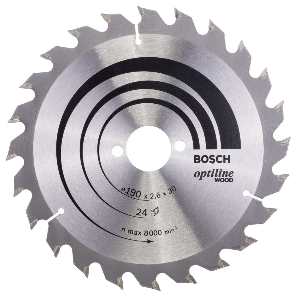 Bosch - Optiline Series Circular Saw Blade for Wood 190*30 mm 24 Teeth