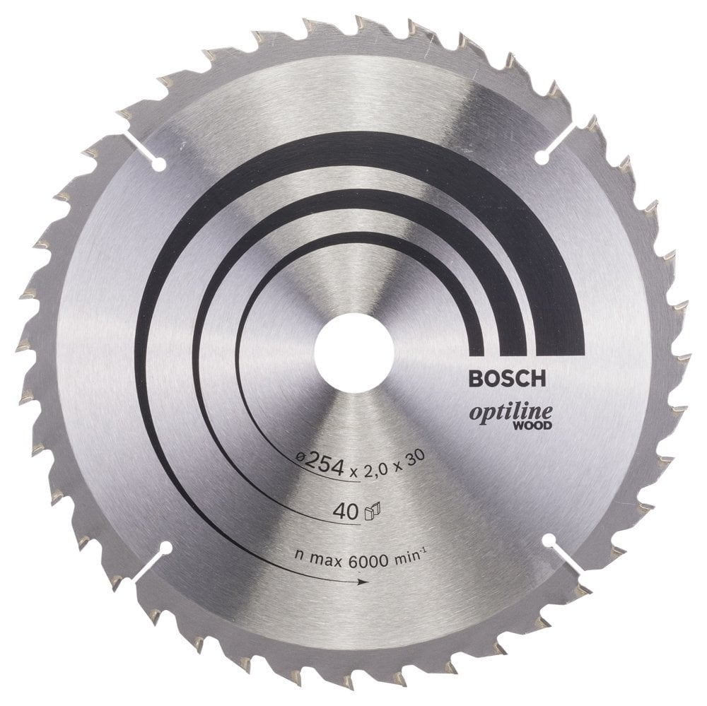 Bosch - Optiline Series Circular Saw Blade for Wood 254*30 mm 40 Teeth