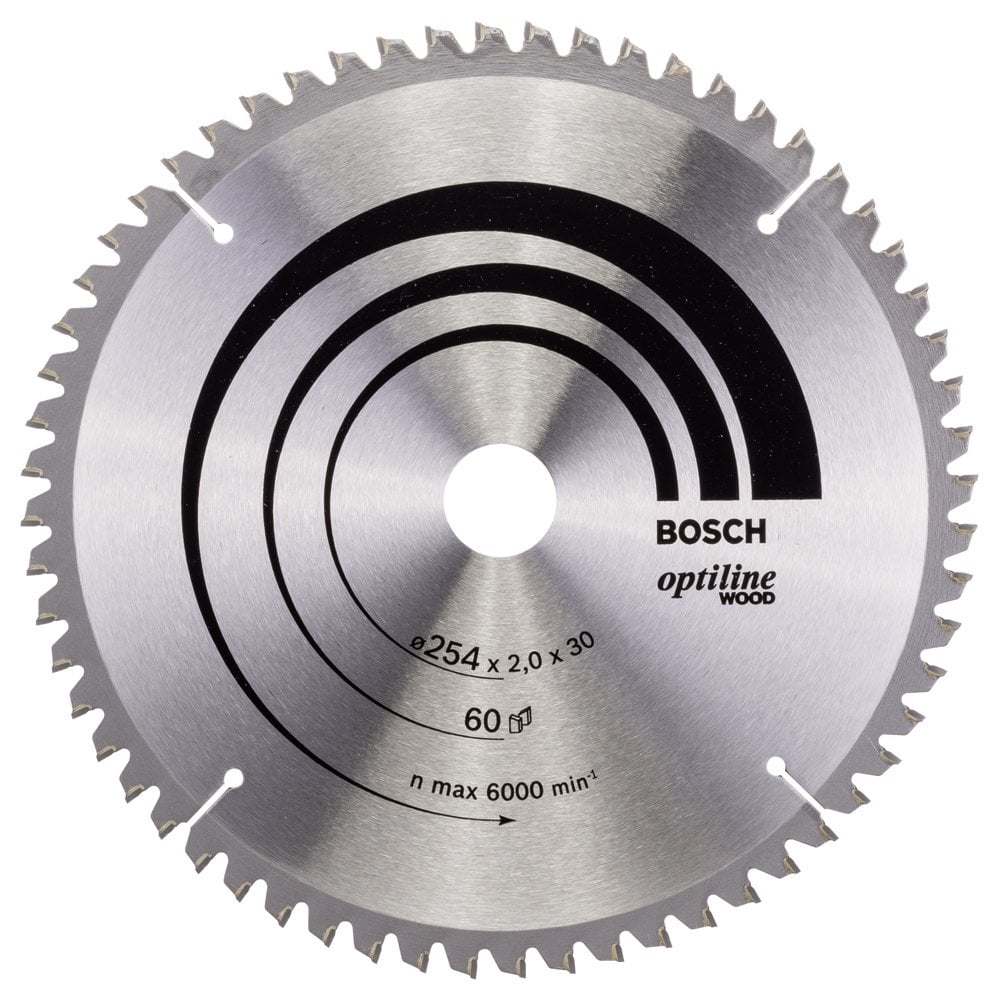 Bosch - Optiline Series Circular Saw Blade for Wood 254*30 mm 60 Teeth