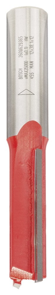 Bosch - Expert Series Double Fluted, Carbide Straight Router Bit for Wood 12*12*80 mm