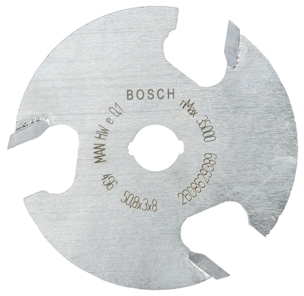 Bosch - Expert Serisi Ahşap İçin Üç Bıçaklı, Sert Metal Diskli Kanal Freze 8*50,8*3 mm