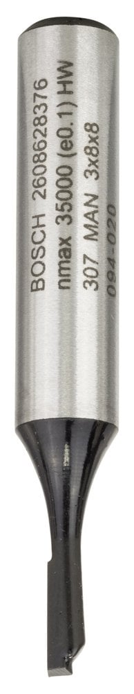 Bosch - Standard Series Single Flute, Carbide Straight Router Bit for Wood 8*3*51 mm