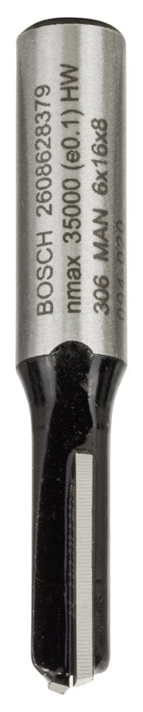 Bosch - Standard Series Double Fluted, Carbide Straight Router Bit for Wood 8*6*48 mm