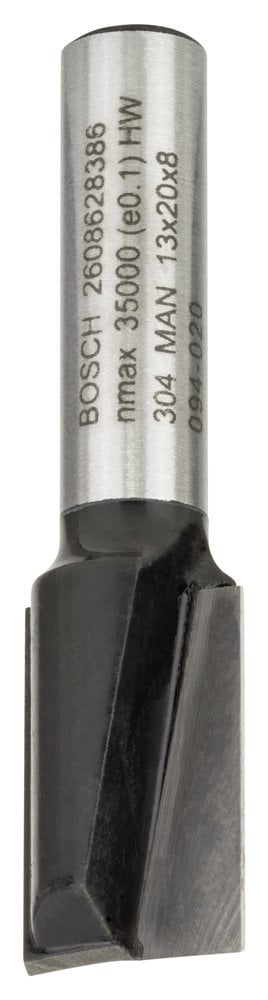 Bosch - Standard Seri Ahşap İçin Çift Oluklu, Sert Metal Düz Freze Ucu 8*13*51mm