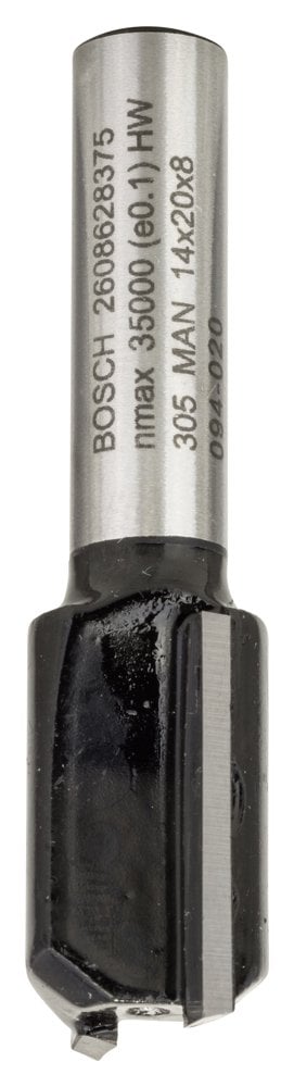 Bosch - Standard Series Double Fluted, Carbide Straight Router Bit for Wood 8*14*51mm