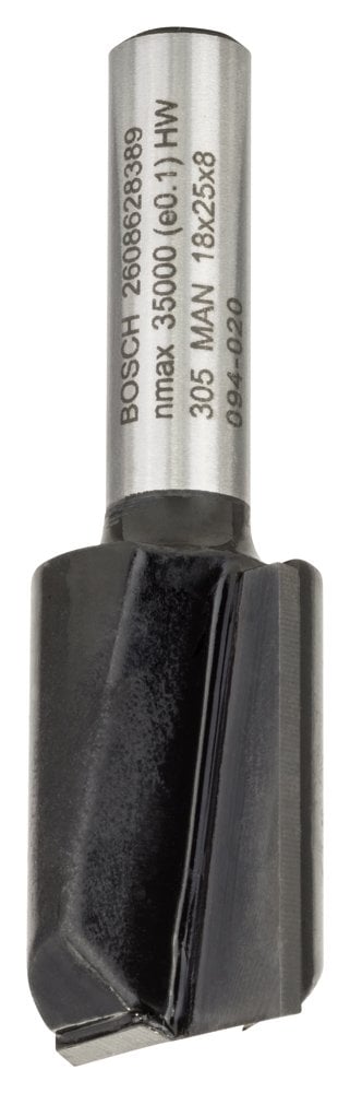 Bosch - Standard Series Double Fluted, Carbide Straight Router Bit for Wood 8*18*56mm