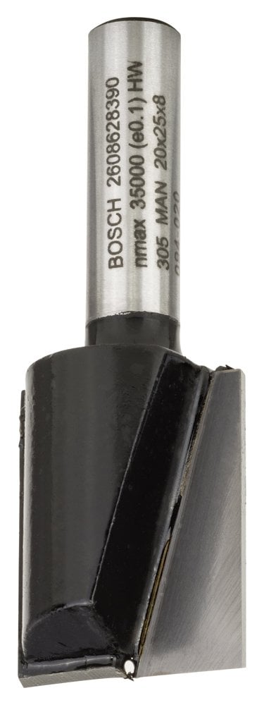 Bosch - Standard Series Double Fluted, Carbide Straight Router Bit for Wood 8*20*56mm