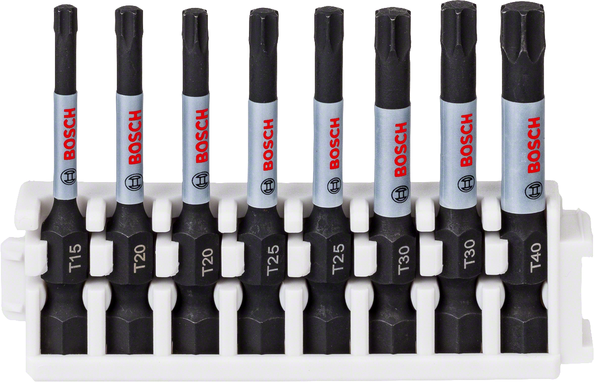 Bosch - Impact Control Series Screwdriver Bit 8pcs T15/T20x2/T25x2/T30x2/T40 *50mm