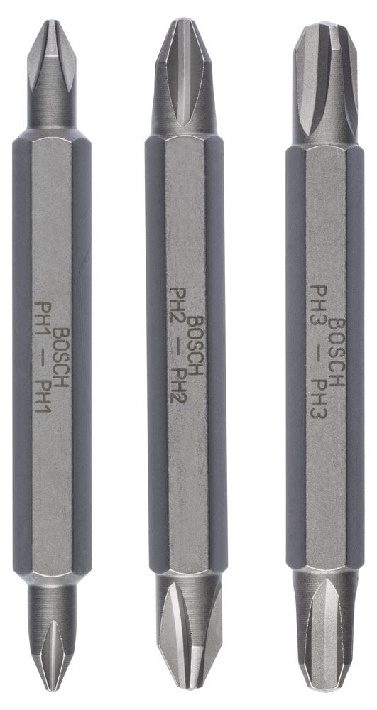 Bosch - Double-Sided Screwdriver Bit PH1/2/3*60 mm 3-Piece