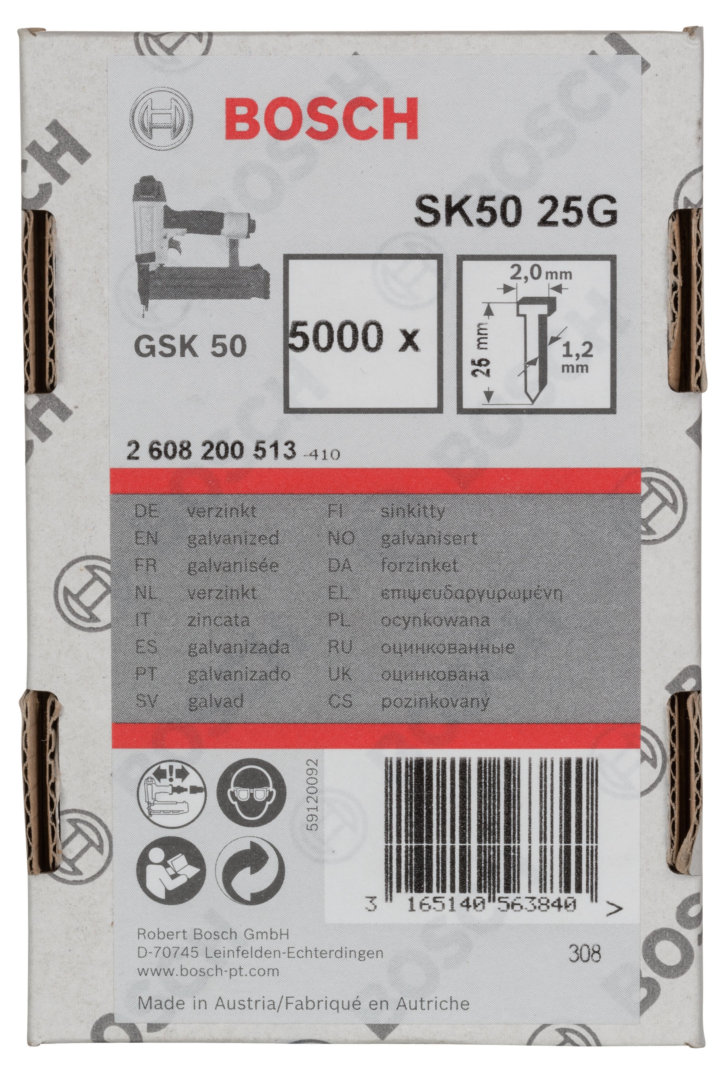 Bosch - GSK 50 Çivisi  25 mm 5000li