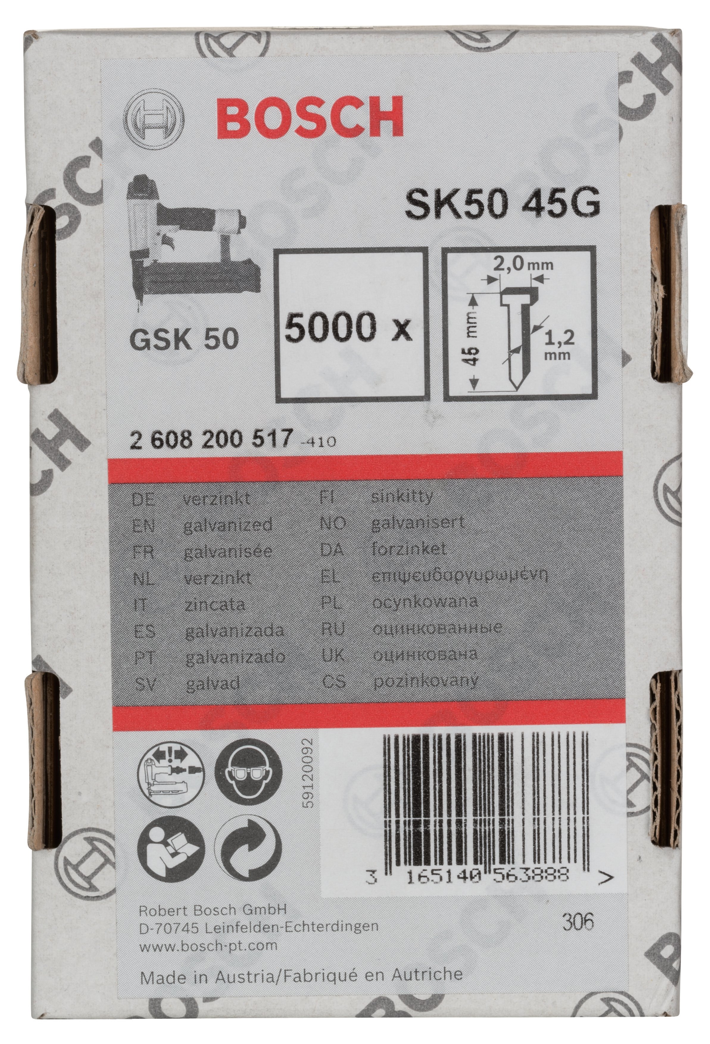 Bosch - GSK 50 Nail 45 mm 5000li