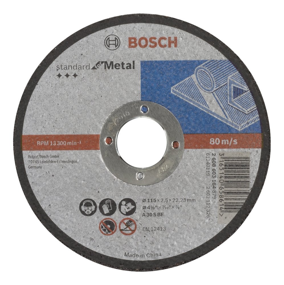 Bosch - 115 * 2.5 mm Standard Series Flat Metal Cutting Disc (Stone)