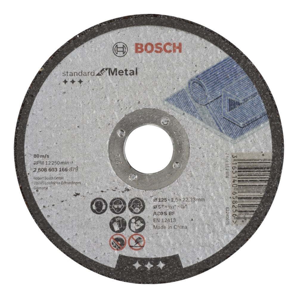 Bosch - 125 * 2.5 mm Standard Series Flat Metal Cutting Disc (Stone)