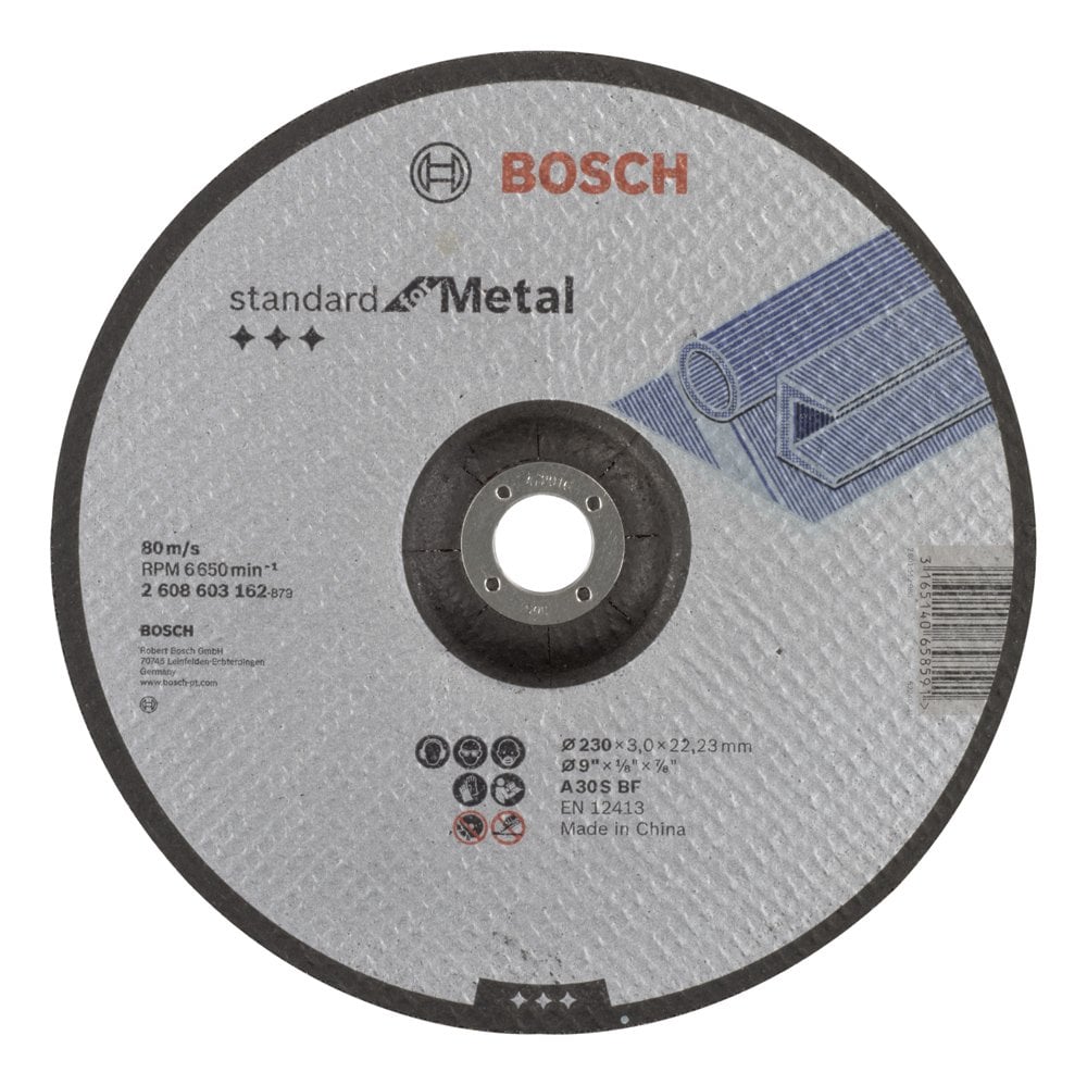 Bosch - 230 * 3.0 mm Standard Series Curved Metal Cutting Disc (Stone)