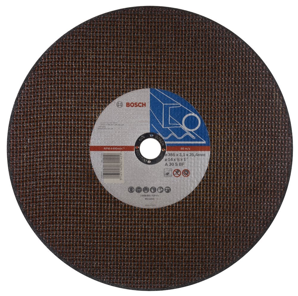 Bosch - 355*25.40*3.1 mm Eco Series Flat Metal Cutting Disc (Stone) Flat