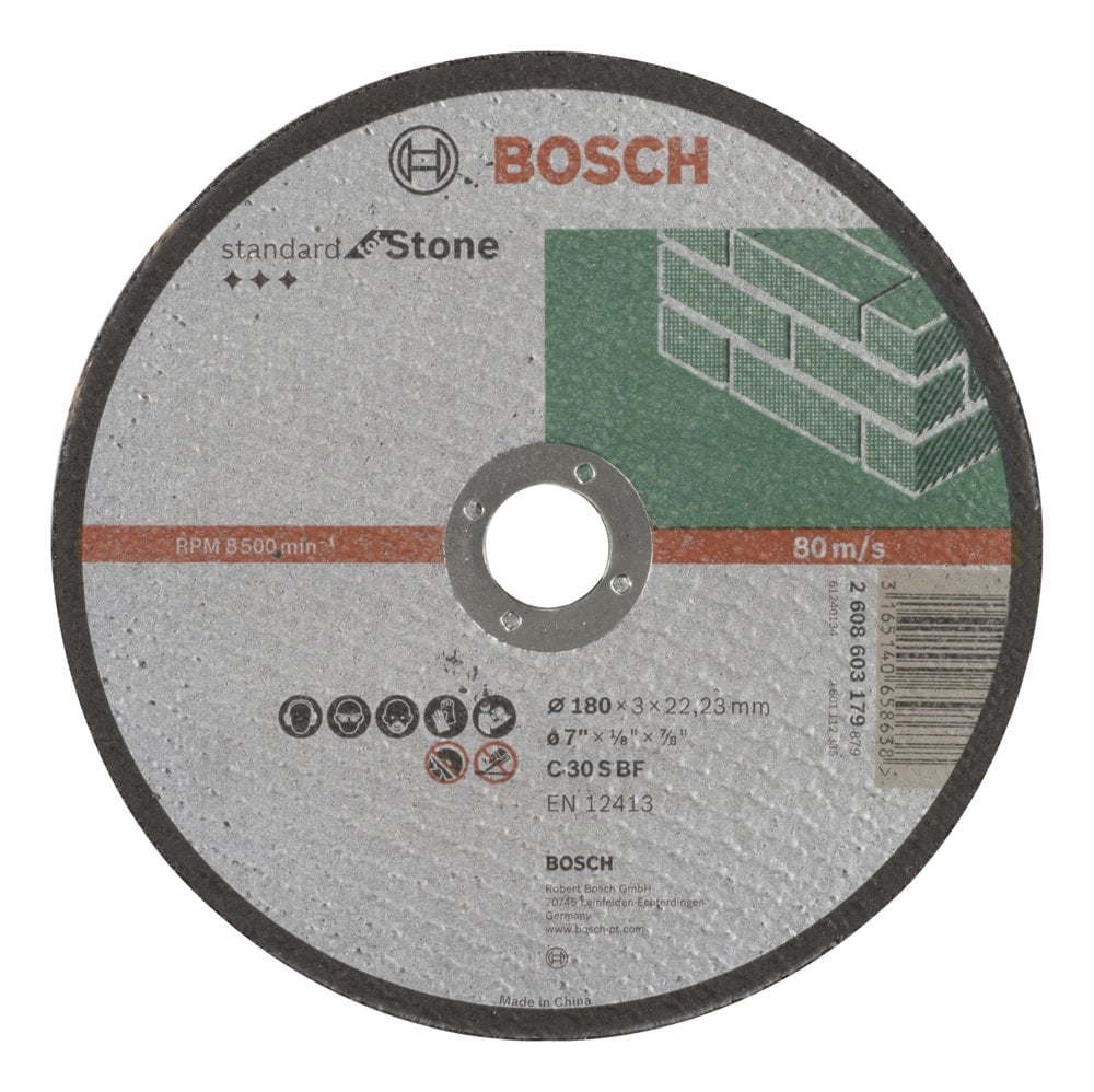 Bosch - 180 * 3.0 mm Standard Series Flat Stone Cutting Disc (Stone)