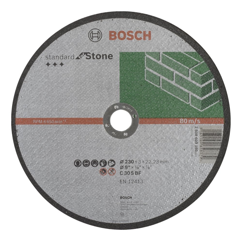 Bosch - 230 * 3.0 mm Standard Series Flat Stone Cutting Disc (Stone)