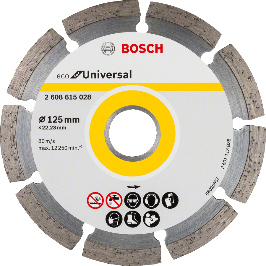 Bosch - Ekonomik Seri 9+1 Genel Yapı Malzemeleri İçin Elmas Kesme Diski 125 mm