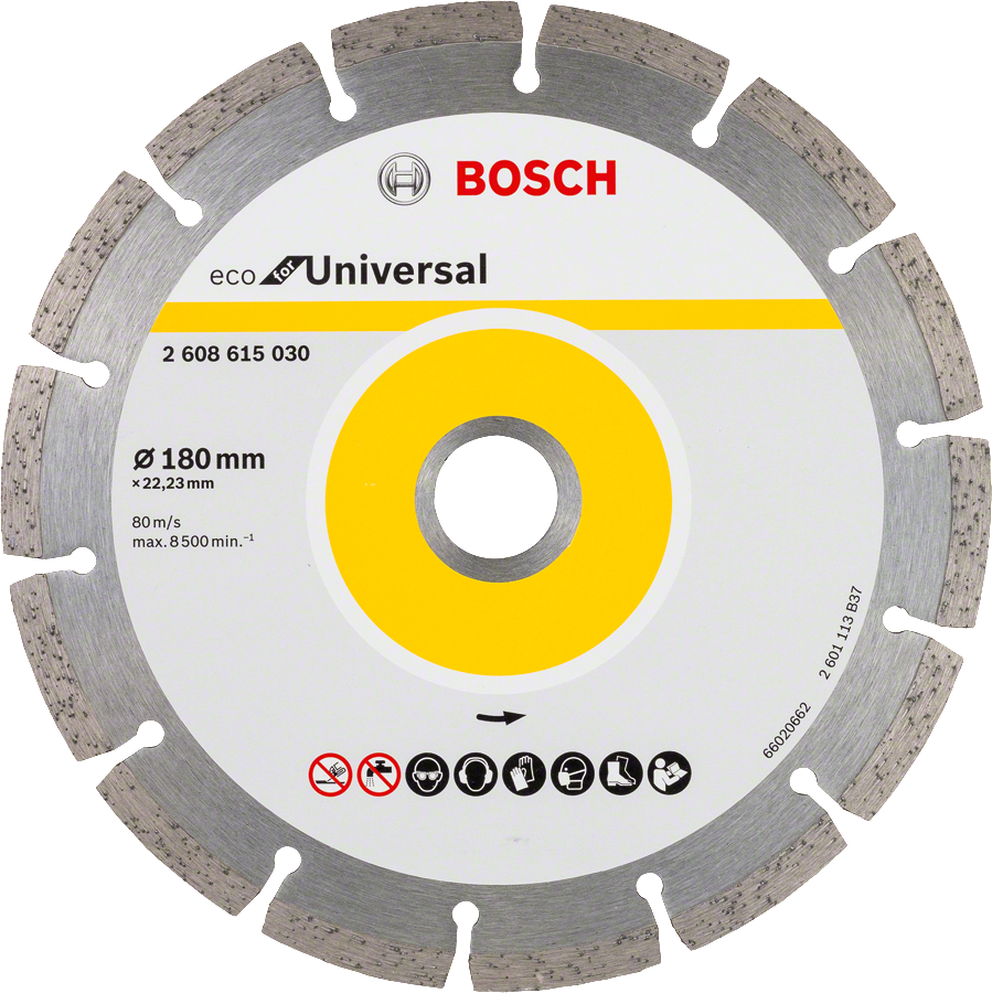 Bosch - Ekonomik Seri 9+1 Genel Yapı Malzemeleri İçin Elmas Kesme Diski 180 mm