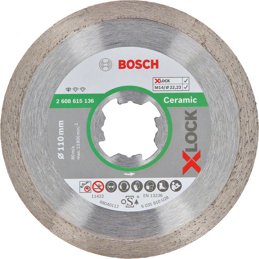 Bosch - X-LOCK - Standard Series Diamond Cutting Disc for Ceramics 110 mm