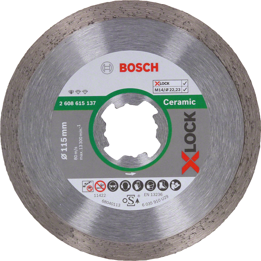 Bosch - X-LOCK - Standard Seri Seramik İçin Elmas Kesme Diski 115 mm