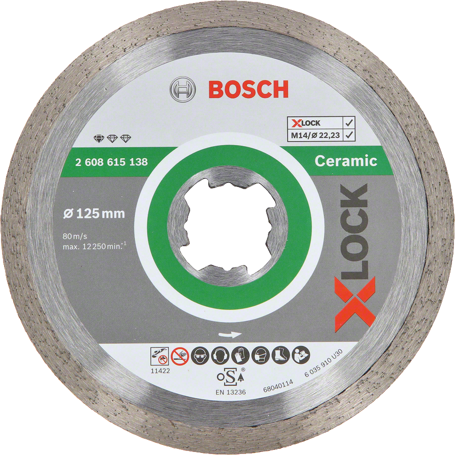 Bosch - X-LOCK - Standard Series Diamond Cutting Disc for Ceramics 125 mm