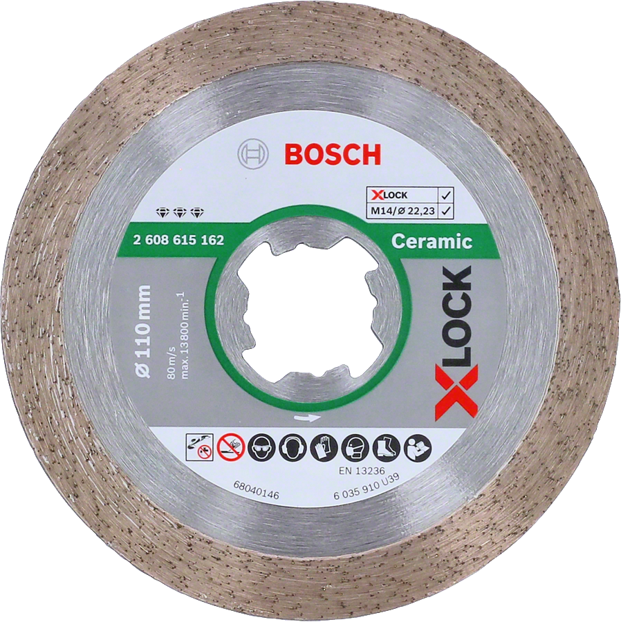 Bosch - X-LOCK - Best Series For Ceramics, Diamond Cutting Disc 110 mm