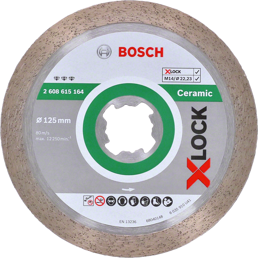 Bosch - X-LOCK - Best Series For Ceramics, Diamond Cutting Disc 125 mm