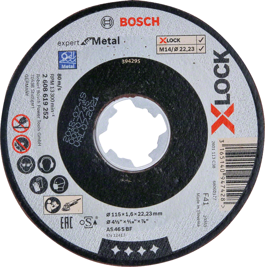 Bosch - X-LOCK - 115*1,6 mm Expert Serisi Düz Metal Kesme Diski (Taş)