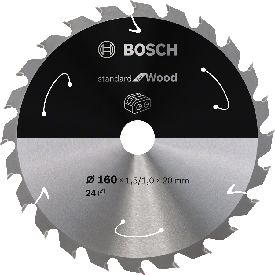 Bosch - Standard for Serisi Ahşap için Akülü Daire Testere Bıçağı 160*20 mm 24 Diş