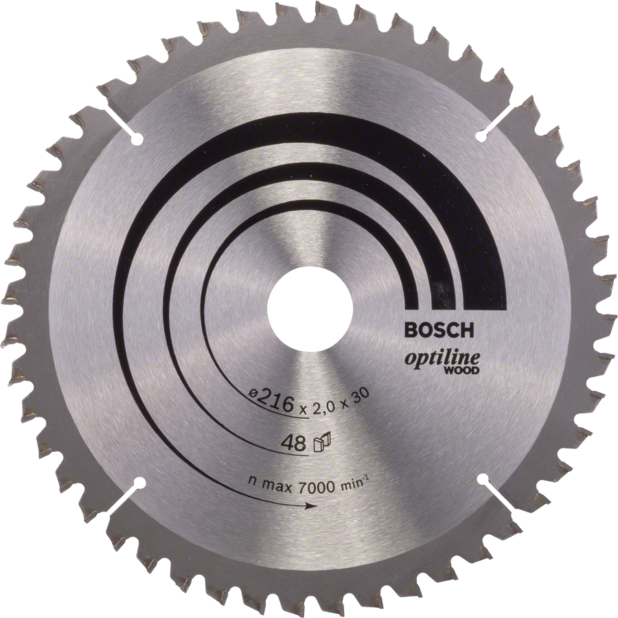 Bosch - Optiline Series Circular Saw Blade for Wood B 216x30 mm-48 Teeth