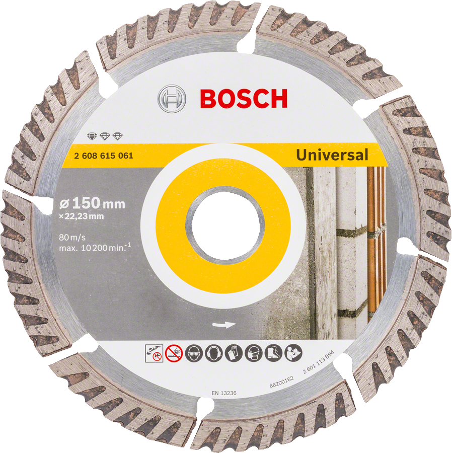 Bosch - Standard Seri Genel Yapı Malzemeleri İçin Elmas Kesme Diski 150 mm 10'lu Paket