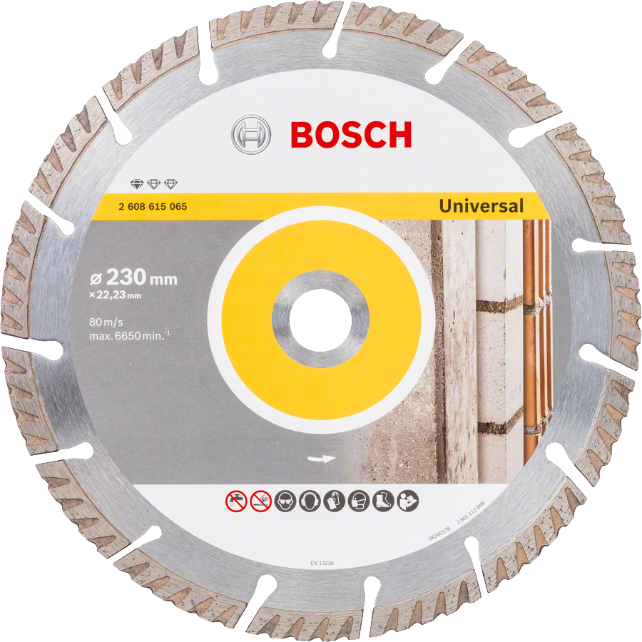 Bosch - Standard Seri Genel Yapı Malzemeleri İçin Elmas Kesme Diski 230 mm 10'lu Paket