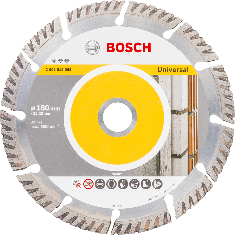 Bosch - Standard Seri Genel Yapı Malzemeleri İçin Elmas Kesme Diski 180 mm