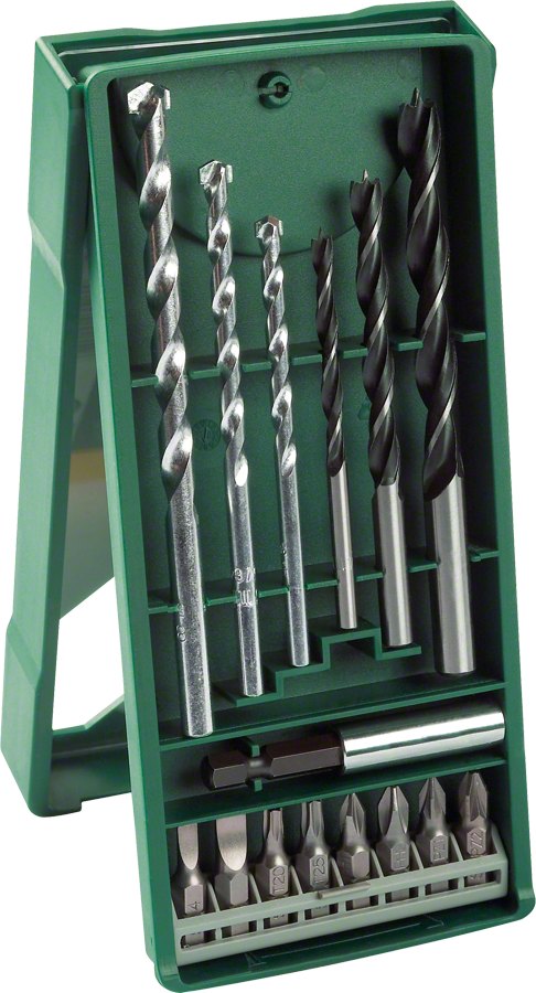 Bosch - X-Line 15 Piece Wood, Concrete Drill Bit and Screwdriver Set