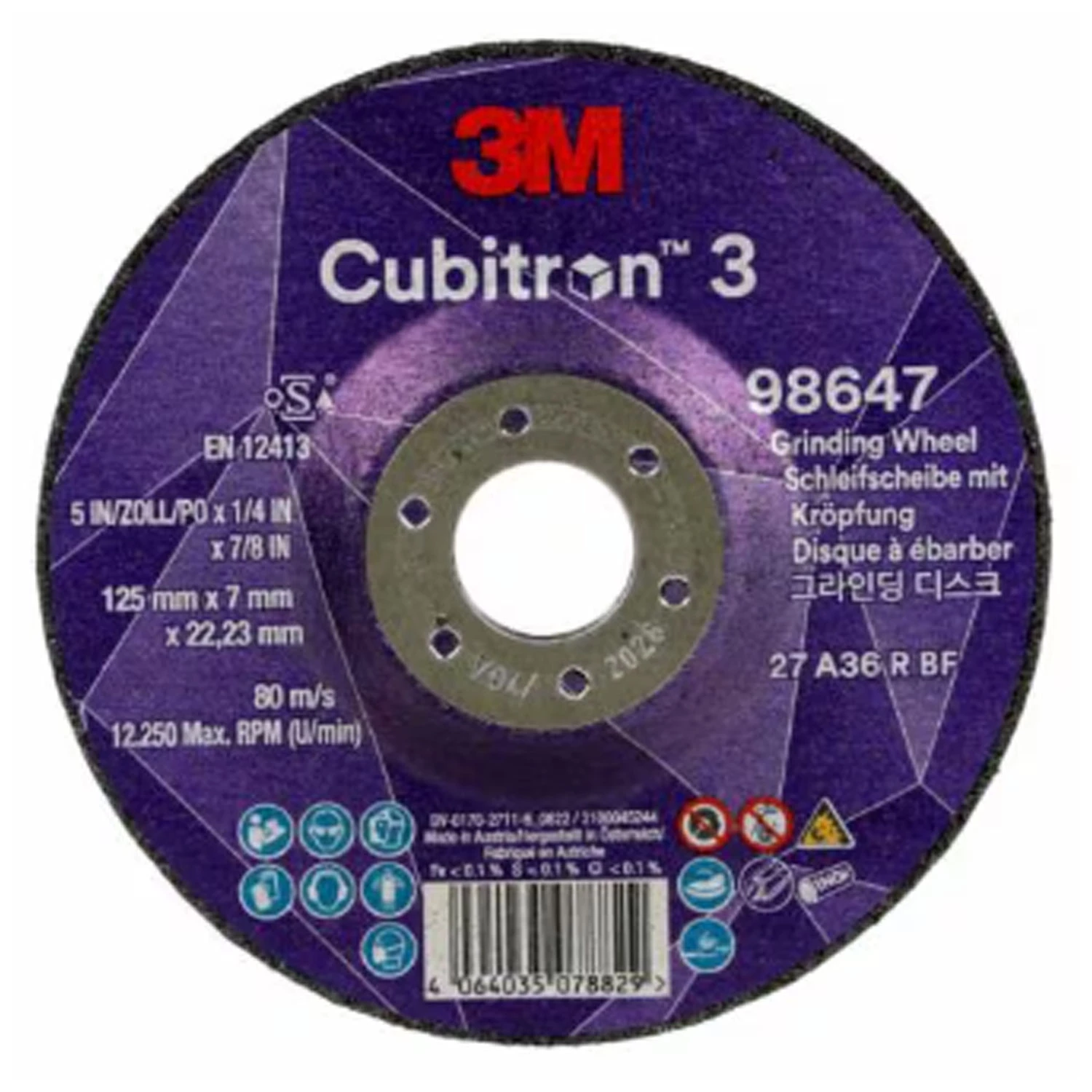 3M™ Cubitron™ 3 Curved Grinding Wheel