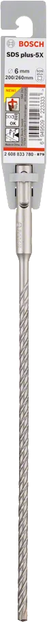 Bosch - SDS-Plus-5X Serisi Kırıcı Delici Matkap Ucu 6*260 mm