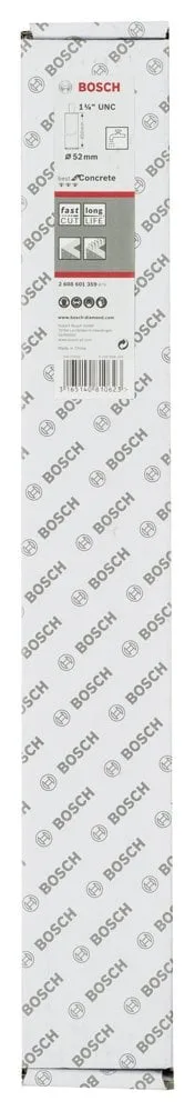 Bosch - Best Serisi Beton İçin 1 1/4'' UNC Girişli Elmas Sulu Karot Ucu 52 mm