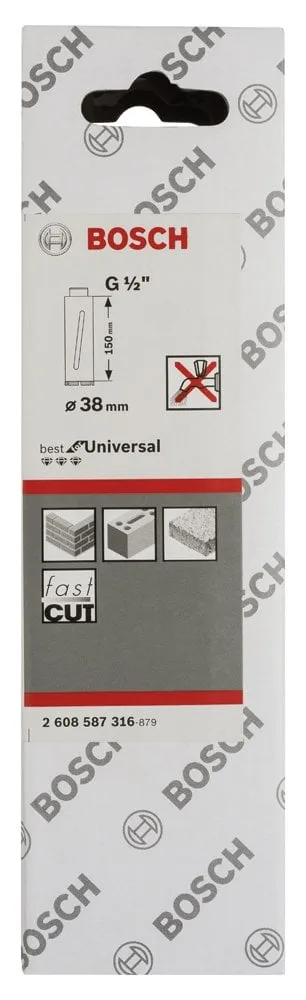 Bosch - Best Serisi G 1/2'' Girişli Kuru Karot Ucu 38*150 mm