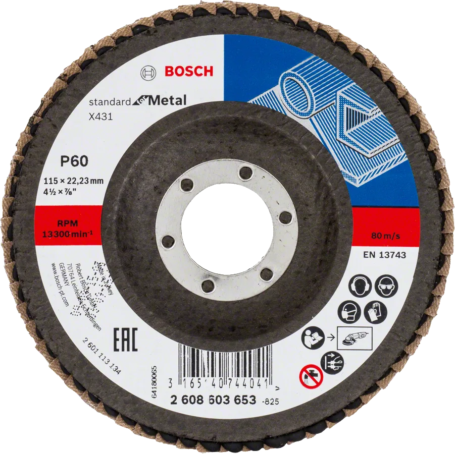 Bosch - 115 mm 60 Kum Standard Seri AlOX Flap Disk