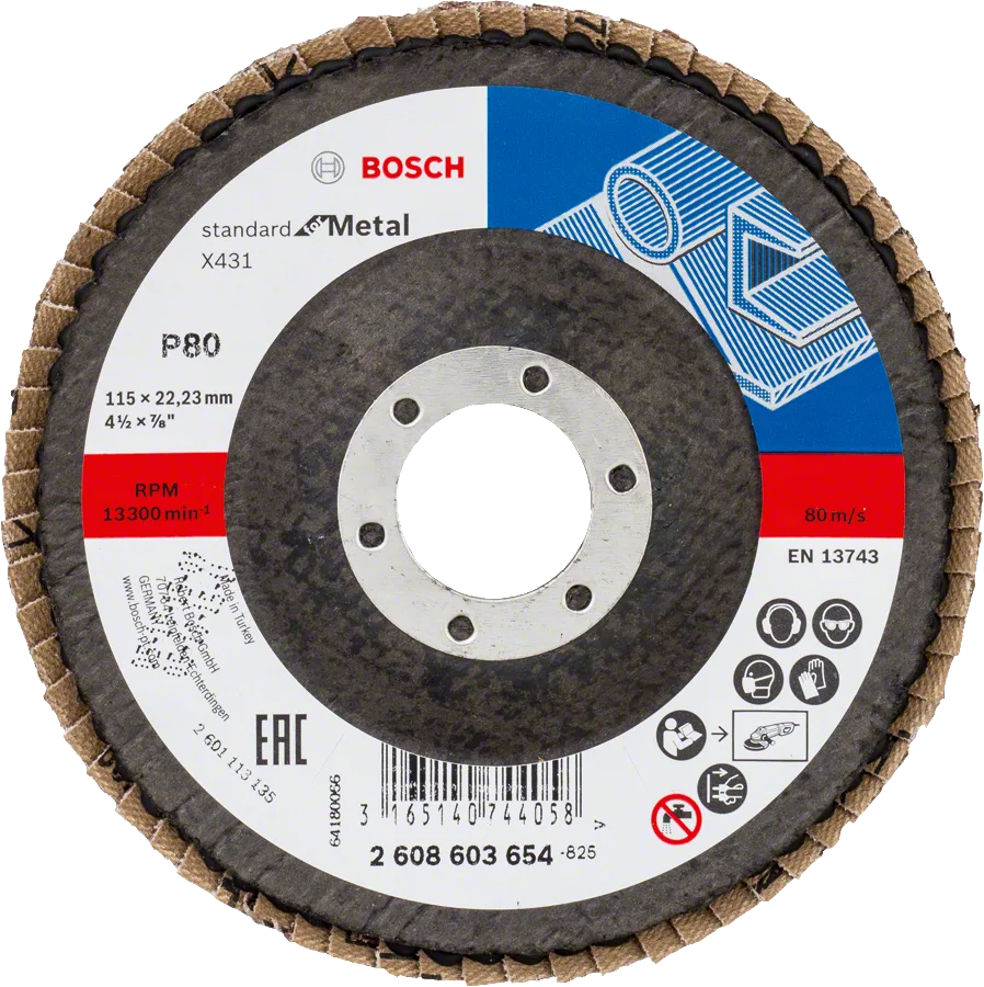 Bosch - 115 mm 80 Kum Standard Seri AlOX Flap Disk