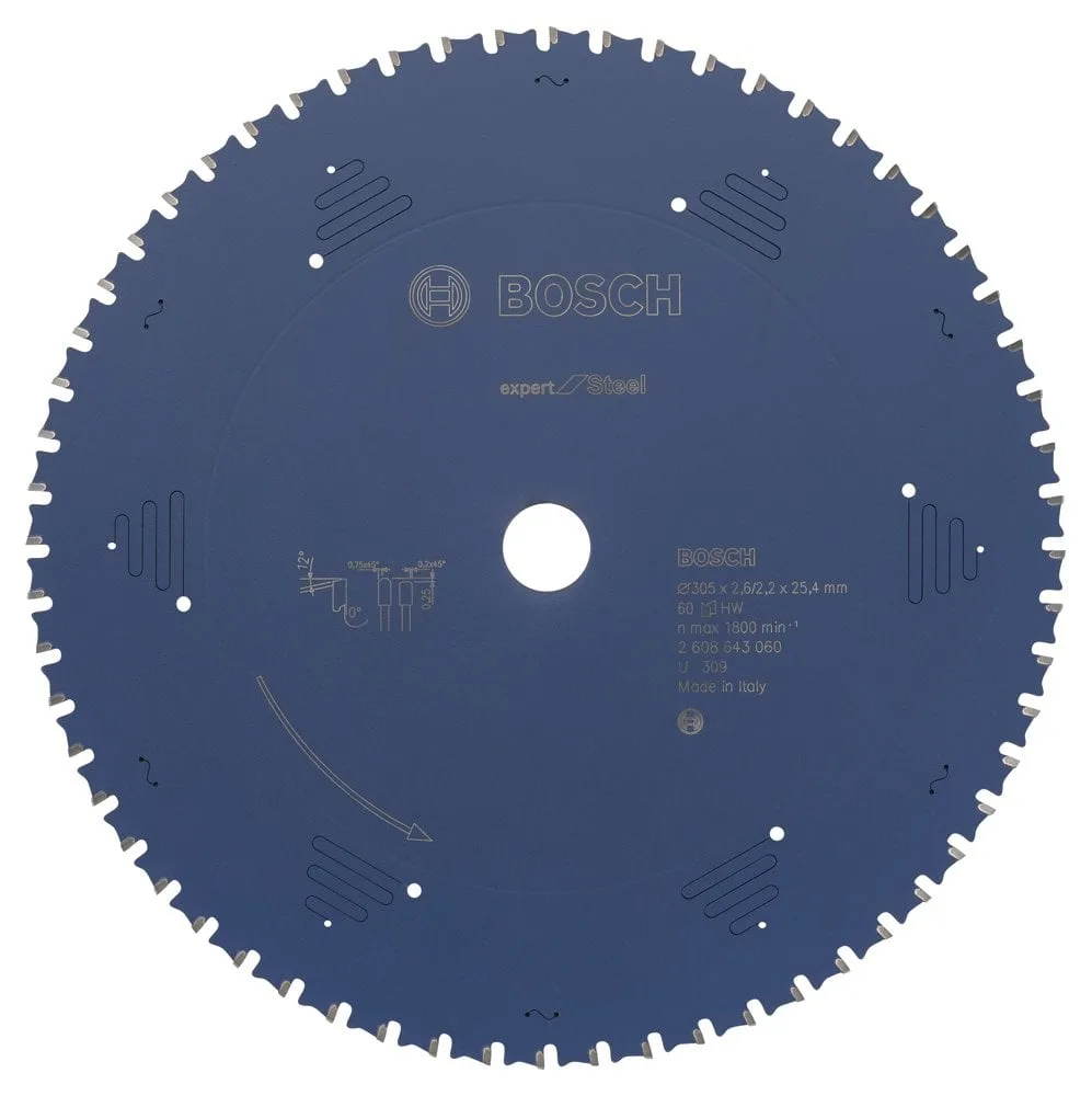 Bosch - Expert Serisi Metal için Daire Testere Bıçağı 305*25,40 mm 60 Diş