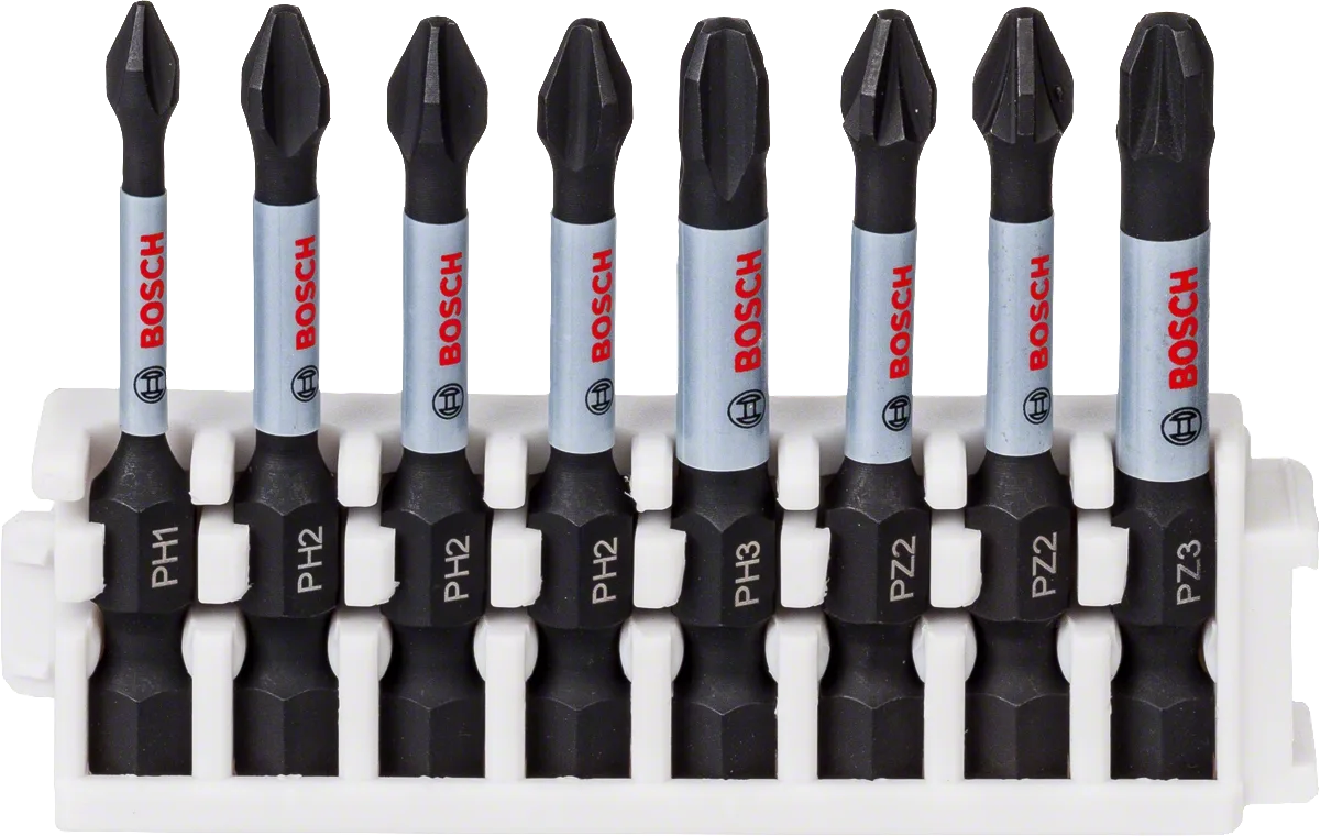 Bosch - Impact Control Serisi Vidalama Ucu 8'li PH1/PH2x3/PH3/PZ2x2/PZ3 *50mm
