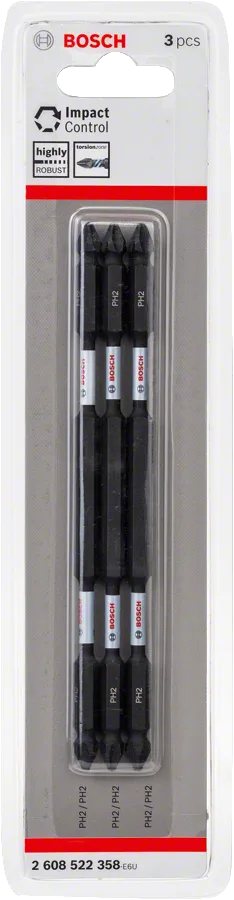 Bosch - Impact Control Serisi Çift Taraflı Vidalama Ucu 3'lü PH2 *150mm