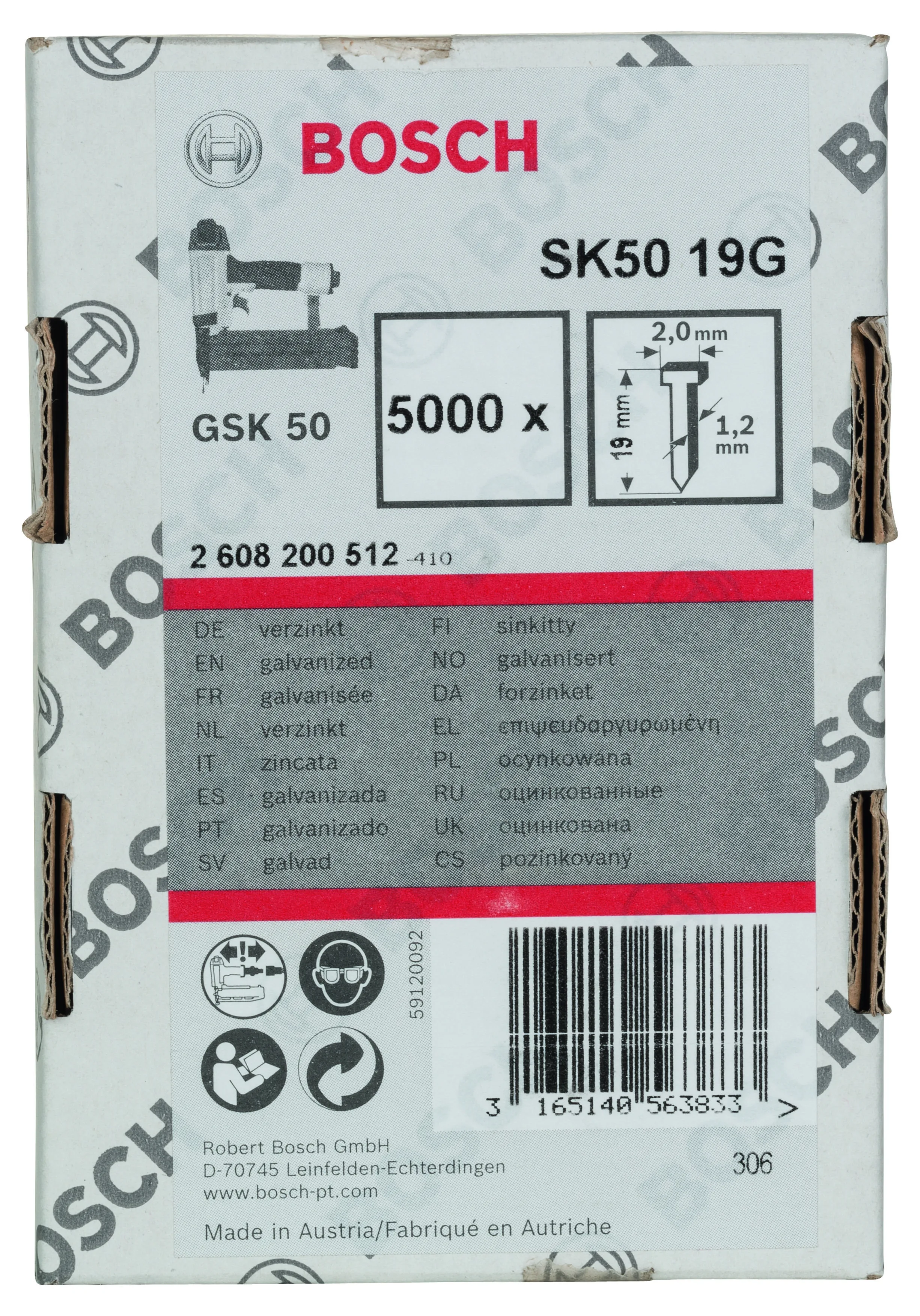 Bosch - GSK 50 Çivisi  19 mm 5000li